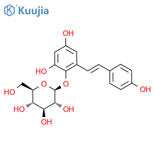 2, 3, 5, 4'-Tetrahydroxystilbene-2-O-β-D-glucopyranoside structure