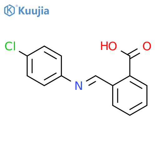 BENZOIC ACID, 2-[[(4-CHLOROPHENYL)IMINO]METHYL]- structure