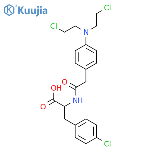 N-({4-[bis(2-chloroethyl)amino]phenyl}acetyl)-4-chlorophenylalanine structure