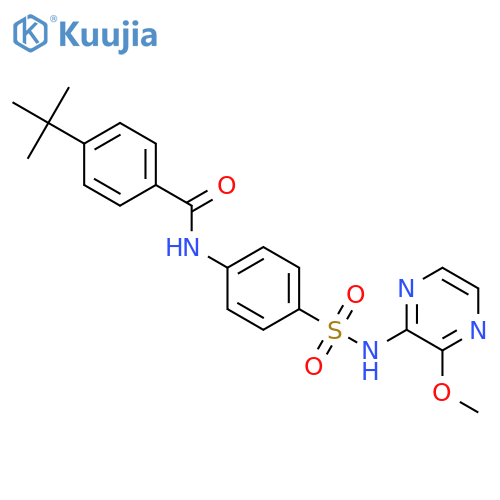 4-tert-butyl-N-{4-[(3-methoxypyrazin-2-yl)sulfamoyl]phenyl}benzamide structure
