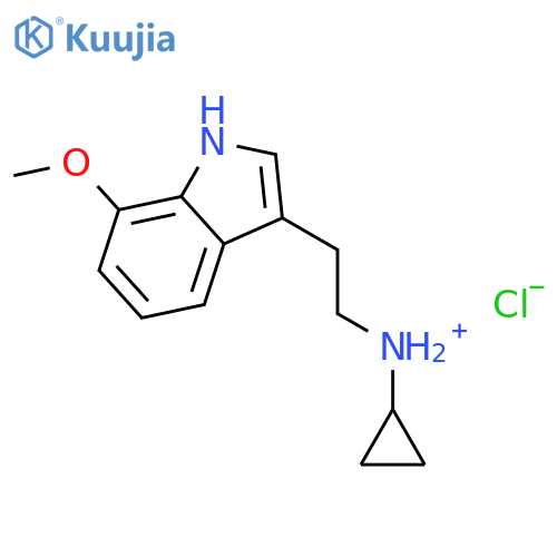 N-[2-(7-methoxy-1H-indol-3-yl)ethyl]cyclopropanaminium chloride structure