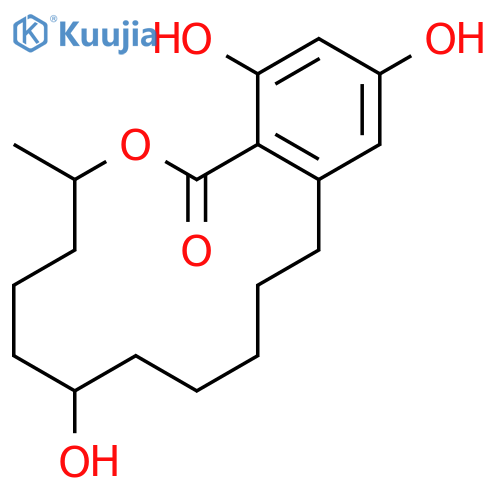 1H-2-Benzoxacyclotetradecin-1-one,3,4,5,6,7,8,9,10,11,12-decahydro-7,14,16-trihydroxy-3-methyl- structure