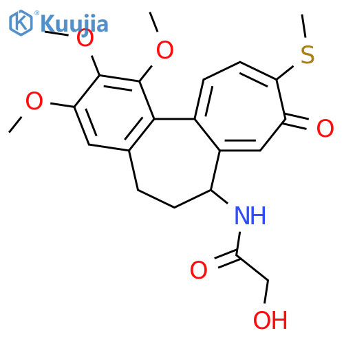 2-hydroxy-N-[(7S)-1,2,3-trimethoxy-10-(methylsulfanyl)-9-oxo-5,6,7,9-tetrahydrobenzo[a]heptalen-7-yl]acetamide structure