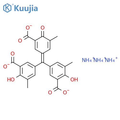 triammonium 5-[(3-carboxylato-4-hydroxy-5-methylphenyl)(3-carboxylato-5-methyl-4-oxo-2,5-cyclohexadien-1-ylidene)methyl]-2-hydroxy-3-methylbenzoate structure