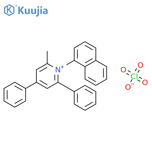 Pyridinium, 2-methyl-1-(1-naphthalenyl)-4,6-diphenyl-, perchlorate structure
