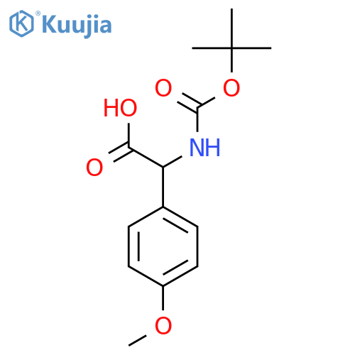 2-{(tert-butoxy)carbonylamino}-2-(4-methoxyphenyl)acetic acid structure