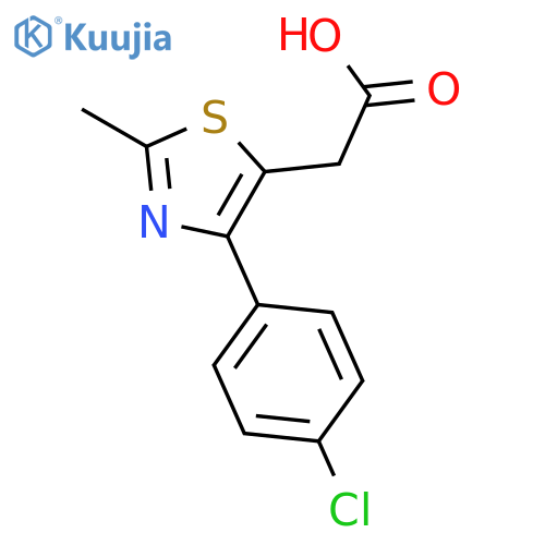 [4-(4-Chloro-phenyl)-2-methyl-thiazol-5-yl]-acetic acid structure