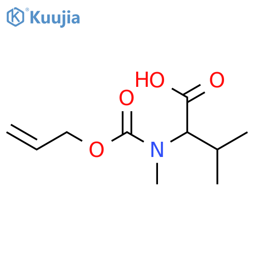 (2S)-3-methyl-2-{methyl(prop-2-en-1-yloxy)carbonylamino}butanoic acid structure