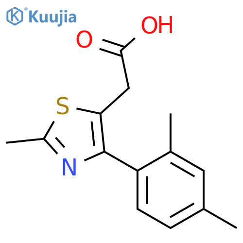 [4-(2,4-Dimethyl-phenyl)-2-methyl-thiazol-5-yl]-acetic acid structure