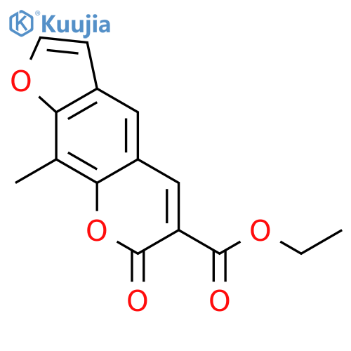ethyl 9-methyl-7-oxo-7H-furo[3,2-g]chromene-6-carboxylate structure