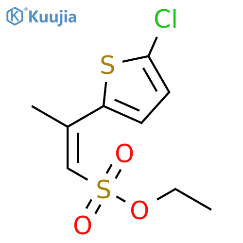 1-Propene-1-sulfonic acid, 2-(5-chloro-2-thienyl)-, ethyl ester, (1E)- structure