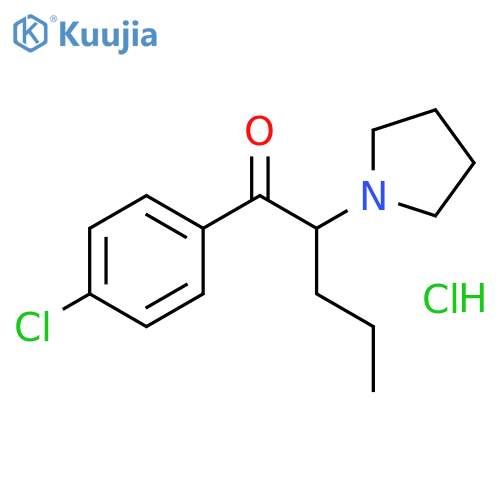 1-(4-chlorophenyl)-2-(1-pyrrolidinyl)-1-Pentanone hydrochloride structure