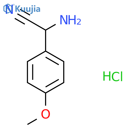 Amino(4-methoxyphenyl)acetonitrile hydrochloride structure
