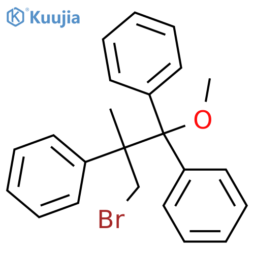 Benzene, 1,1',1''-[1-(bromomethyl)-2-methoxy-1-methyl-1-ethanyl-2-ylidene]tris- structure