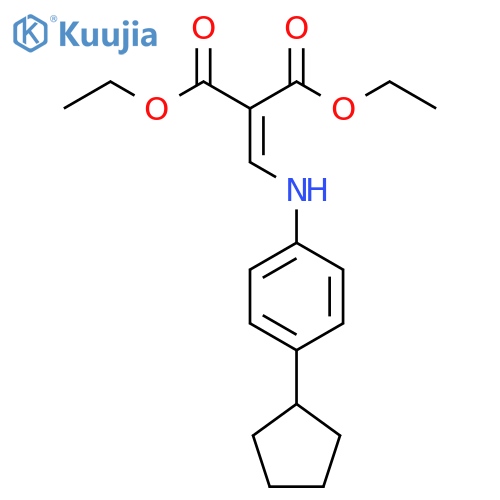 Propanedioic acid, [[(4-cyclopentylphenyl)amino]methylene]-, diethylester structure