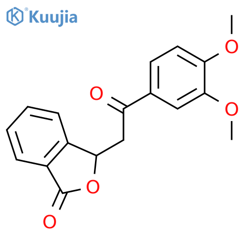 3-2-(3,4-dimethoxyphenyl)-2-oxoethyl-1,3-dihydro-2-benzofuran-1-one structure