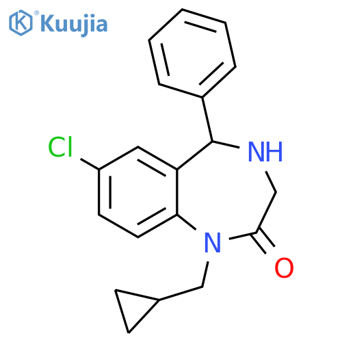 2H-1,4-Benzodiazepin-2-one, 7-chloro-1-(cyclopropylmethyl)-1,3,4,5-tetrahydro-5-phenyl- structure