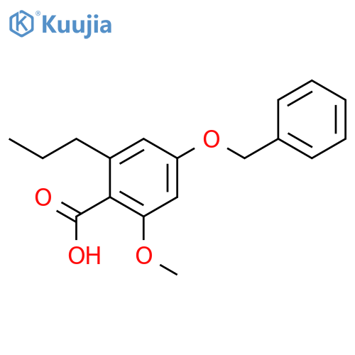 Benzoic acid, 2-methoxy-4-(phenylmethoxy)-6-propyl- structure