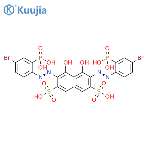 2,7-Naphthalenedisulfonic acid, 3,6-bis[2-(4-bromo-2-phosphonophenyl)diazenyl]-4,5-dihydroxy- structure