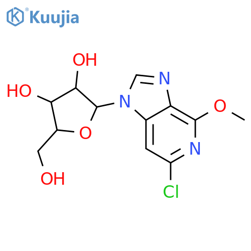 2-(6-chloro-4-methoxyimidazo[4,5-c]pyridin-1-yl)-5-(hydroxymethyl)oxolane-3,4-diol structure