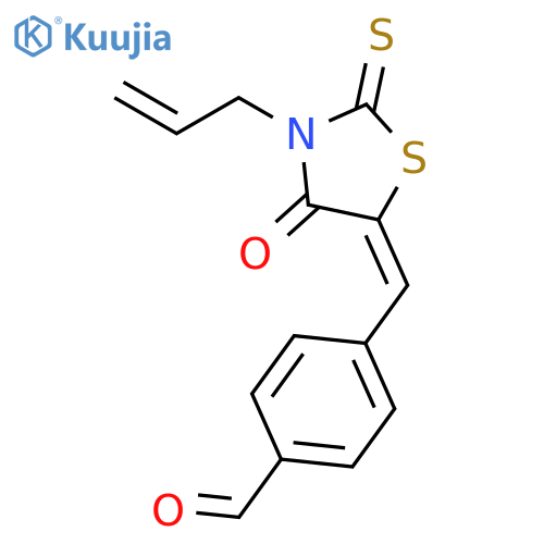 4-{(E)-[4-oxo-3-(prop-2-en-1-yl)-2-thioxo-1,3-thiazolidin-5-ylidene]methyl}benzaldehyde structure