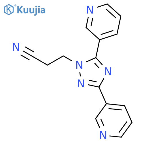 1H-1,2,4-Triazole-1-propanenitrile, 3,5-di-3-pyridinyl- structure