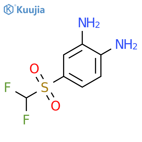 1,2-Benzenediamine, 4-[(difluoromethyl)sulfonyl]- structure