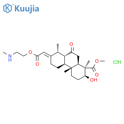 1-Phenanthrenecarboxylicacid,tetradecahydro-2-hydroxy-1,4a,8-trimethyl-7-[2-[2-(methylamino)ethoxy]-2-oxoethylidene]-9-oxo-,methyl ester, hydrochloride, [1R-(1a,2a,4aa,4bb,7E,8b,8aa,10ab)]- (9CI) structure