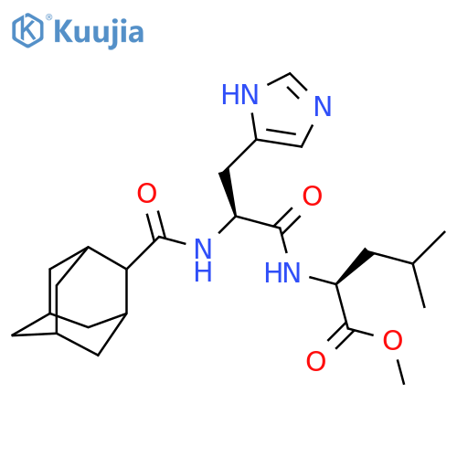 L-Leucine, N-[N-(tricyclo[3.3.1.1(3,7)]dec-2-ylcarbonyl)-L-histidyl]-, methyl ester structure