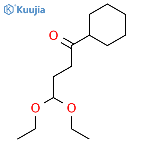 1-Cyclohexyl-4,4-diethoxy-1-butanone structure