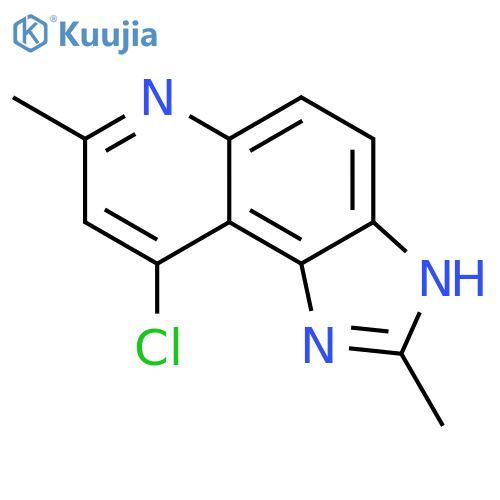 1H-IMIDAZO[4,5-F]QUINOLINE, 9-CHLORO-2,7-DIMETHYL- structure