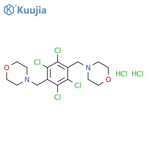4,4'-[(2,3,5,6-tetrachlorobenzene-1,4-diyl)dimethanediyl]dimorpholine dihydrochloride structure