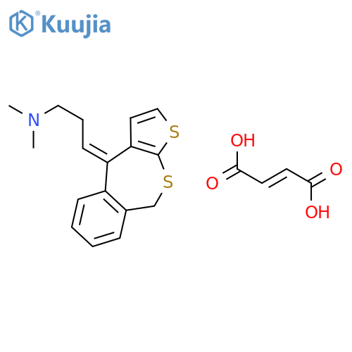 (3Z)-N,N-dimethyl-3-thieno[2,3-c][2]benzothiepin-4(9H)-ylidenepropan-1-amine (2E)-but-2-enedioate structure