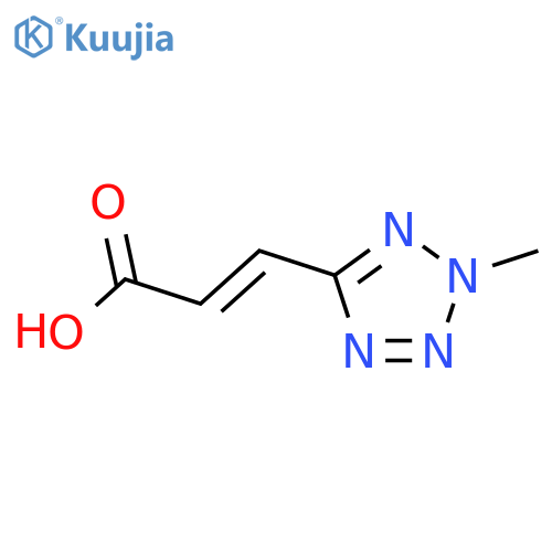 (2E)-3-(2-methyl-2H-1,2,3,4-tetrazol-5-yl)prop-2-enoic acid structure