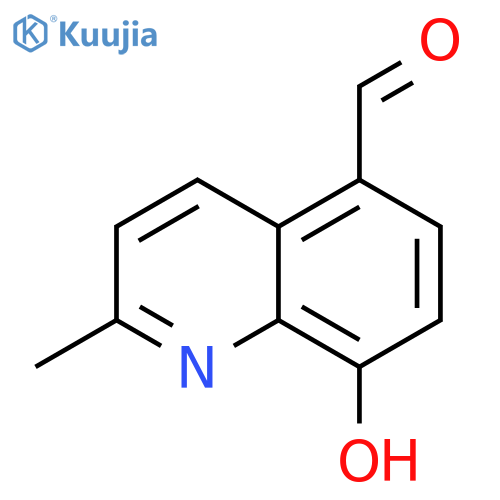 8-hydroxy-2-methylquinoline-5-carbaldehyde structure
