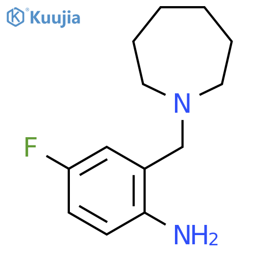 2-(1-Azepanylmethyl)-4-fluoroaniline structure