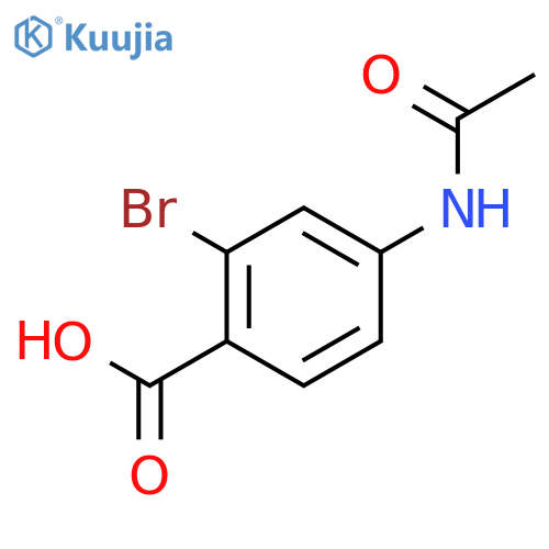 2-bromo-4-acetamidobenzoic acid structure