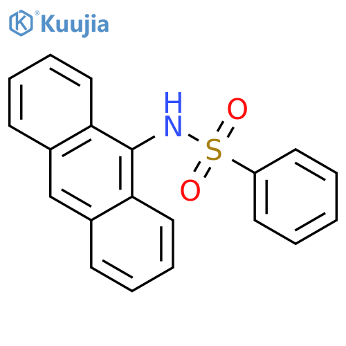 N-(Anthracen-9-YL)benzenesulfonamide structure