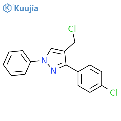 4-(CHLOROMETHYL)-3-(4-CHLOROPHENYL)-1-PHENYL-1H-PYRAZOLE structure
