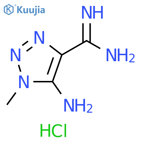 5-amino-1-methyl-1H-1,2,3-triazole-4-carboximidamide hydrochloride structure