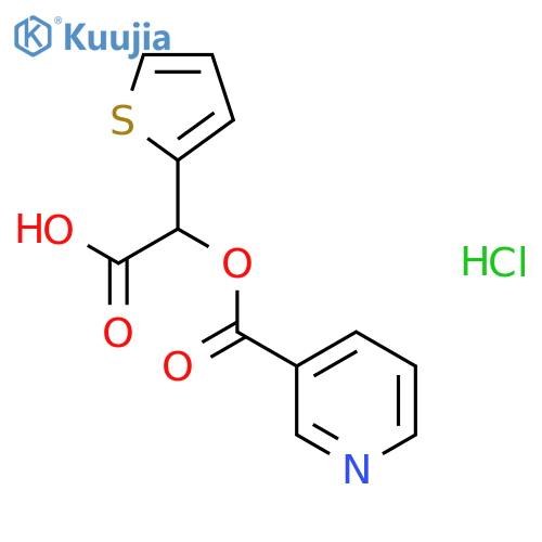 3-Pyridinecarboxylic acid, carboxy-2-thienylmethyl ester, hydrochloride structure