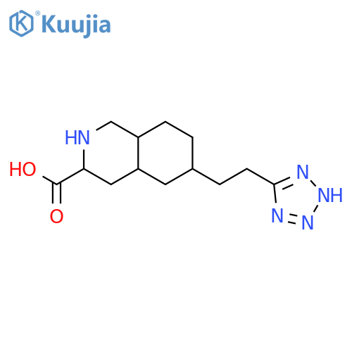 3-ISOQUINOLINECARBOXYLIC ACID, DECAHYDRO-6-[2-(1H-TETRAZOL-5-YL)ETHYL]- structure