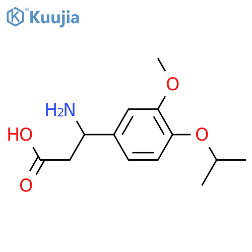 3-AMINO-3-(4-ISOPROPOXY-3-METHOXYPHENYL)PROPANOIC ACID structure
