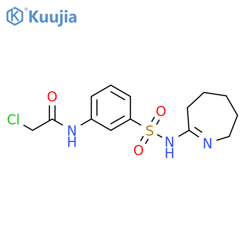 2-chloro-N-[3-(3,4,5,6-tetrahydro-2H-azepin-7-ylsulfamoyl)phenyl]acetamide structure
