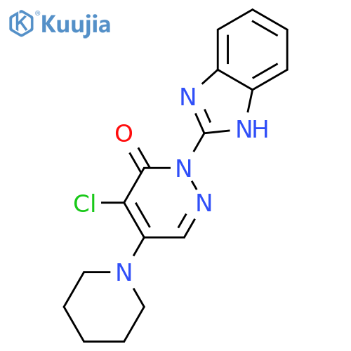 2-(1H-Benzoimidazol-2-yl)-4-chloro-5-piperidin-1-yl-2H-pyridazin-3-one structure