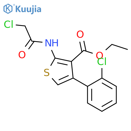 ethyl 2-(2-chloroacetamido)-4-(2-chlorophenyl)thiophene-3-carboxylate structure