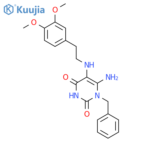 6-AMINO-1-BENZYL-5-[2-(3,4-DIMETHOXY-PHENYL)-ETHYLAMINO]-1H-PYRIMIDINE-2,4-DIONE structure