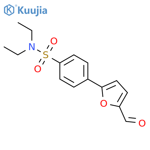 N,N-Diethyl-4-(5-formylfuran-2-yl)benzene-1-sulfonamide structure