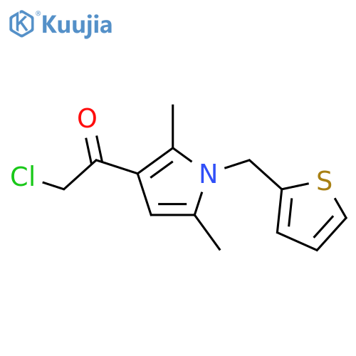2-Chloro-1-2,5-dimethyl-1-(thiophen-2-ylmethyl)-1H-pyrrol-3-ylethan-1-one structure