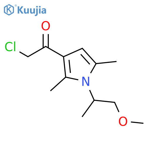 2-Chloro-1-1-(1-methoxypropan-2-yl)-2,5-dimethyl-1H-pyrrol-3-ylethan-1-one structure